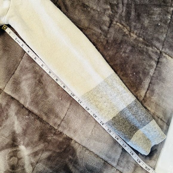 Benedetta B Merino Wool Cashmere Blend Italian Made Color Block Open Cardigan S - Picture 10 of 11